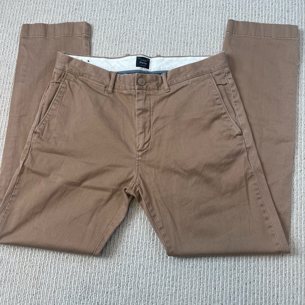 J. Crew Men's Chino Pants in Light Brown / Tan